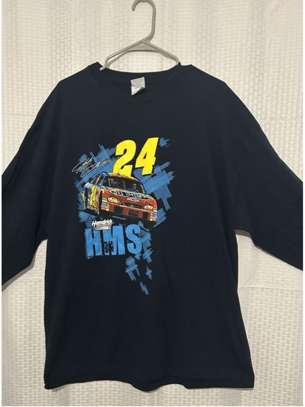 Vintage AAA Alstyle Jeff Gordon 24 HMS NASCAR Long Sleeve Shirt Mens 2XL